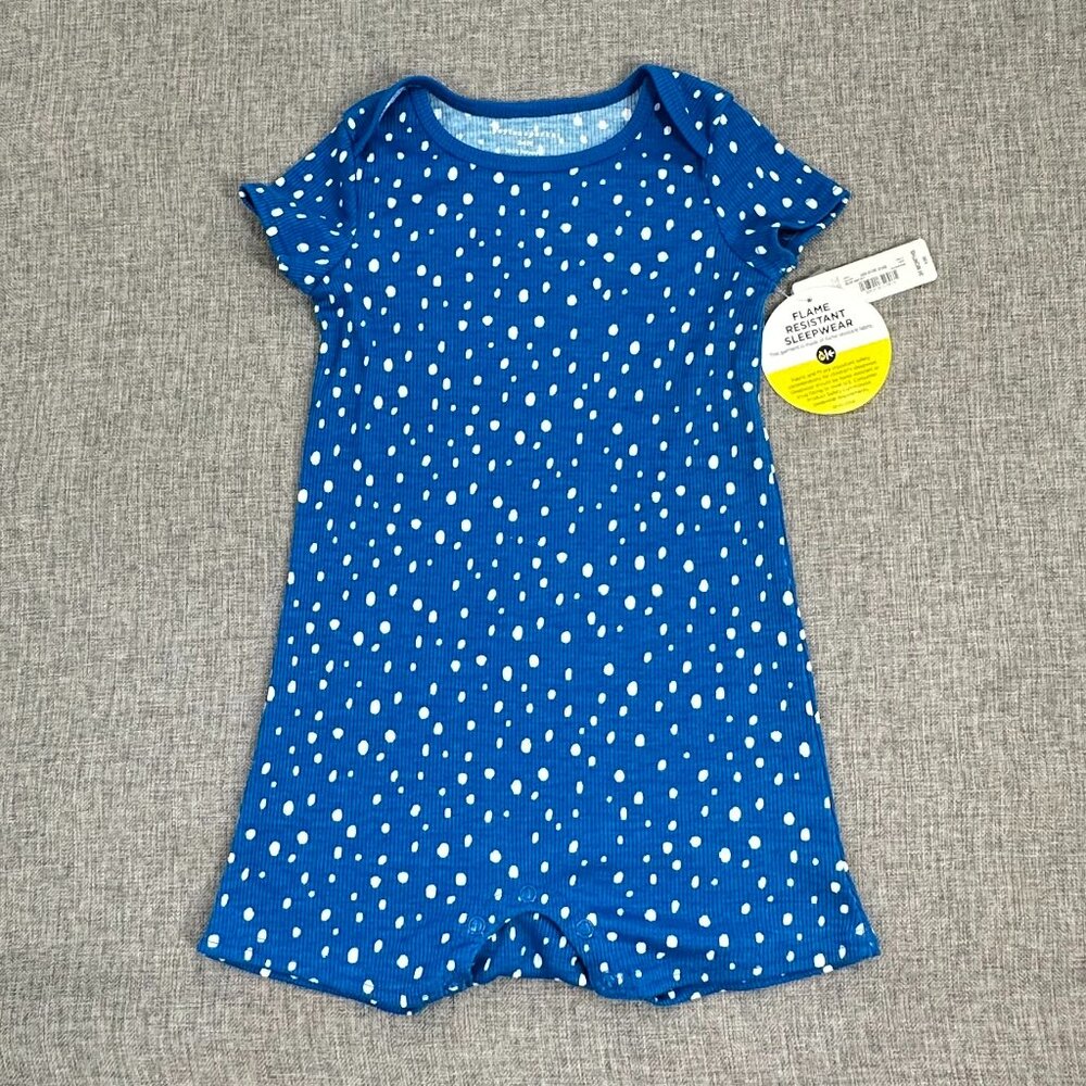 NEW! Baby Peyton &‎ Parker Jumpsuit Blue 24 mths Short Sleeve Sleepwear $20